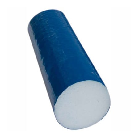 Fabrication Enterprises CanDo White PE Foam Roller with Blue TufCoat, Round, 4" Dia. x 12"L 30-2236